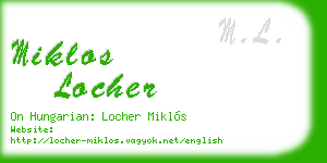 miklos locher business card