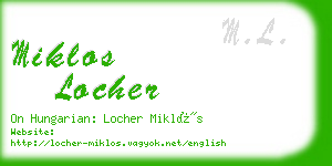 miklos locher business card